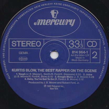 Kurtis Blow : The Best Rapper On The Scene (LP, Comp, Blu)