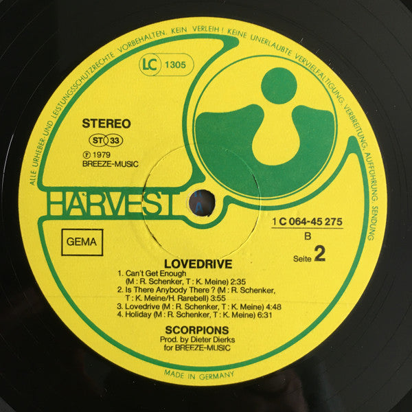 Scorpions : Lovedrive (LP, Album)