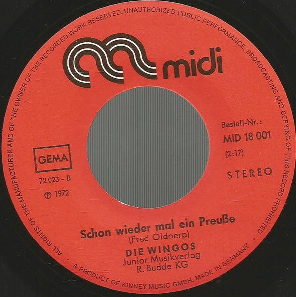 Die Wingos : Gebt Bayern Zurück An Die Bayern (7", Single)