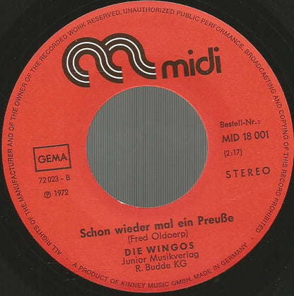 Die Wingos : Gebt Bayern Zurück An Die Bayern (7", Single)