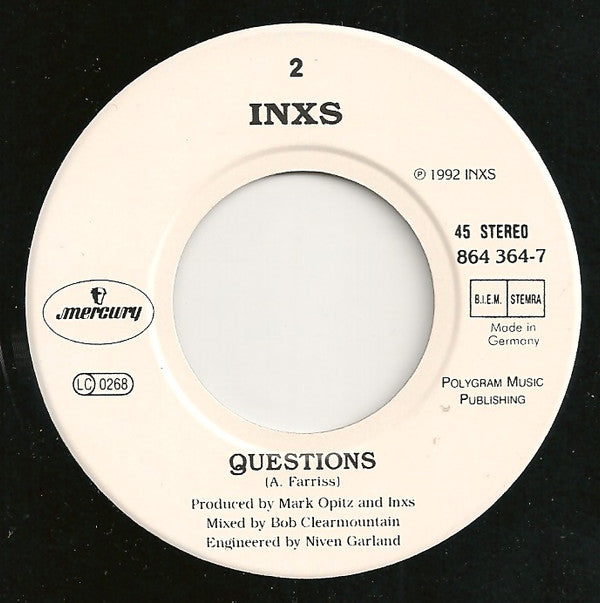 INXS : Baby Don't Cry (7", Single)