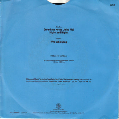 Jackie Wilson : (Your Love Keeps Lifting Me) Higher And Higher (7", Single)