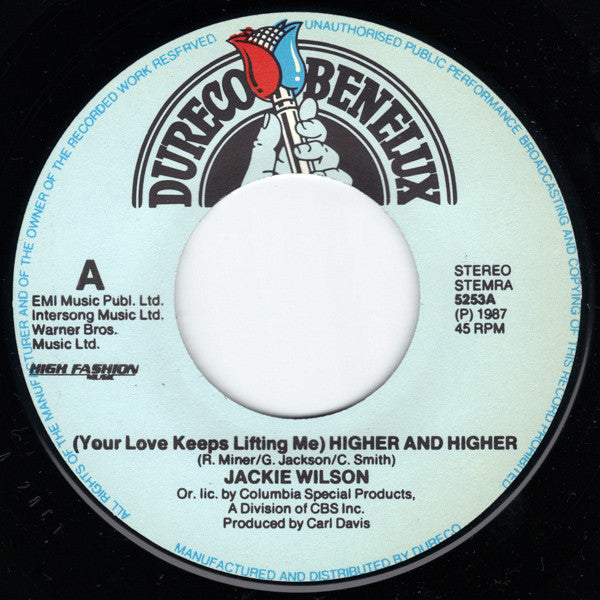 Jackie Wilson : (Your Love Keeps Lifting Me) Higher And Higher (7", Single)
