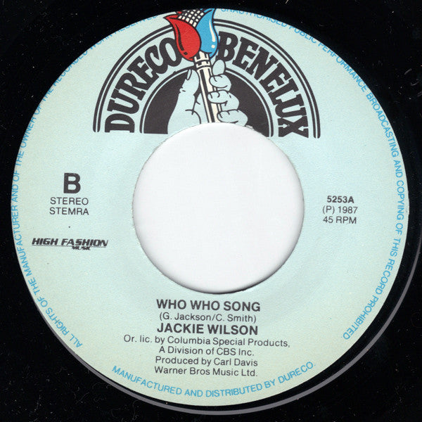 Jackie Wilson : (Your Love Keeps Lifting Me) Higher And Higher (7", Single)
