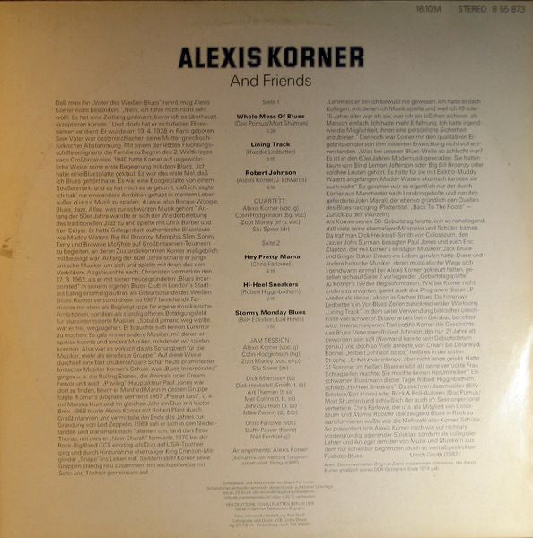 Alexis Korner : Alexis Korner And Friends (LP, Album, Red)