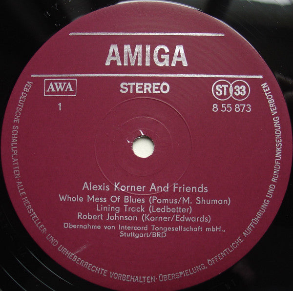 Alexis Korner : Alexis Korner And Friends (LP, Album, Red)