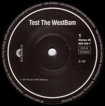 WestBam : Test The Westbam (7", Single, Ltd, Promo)