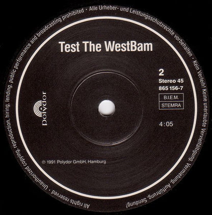 WestBam : Test The Westbam (7", Single, Ltd, Promo)