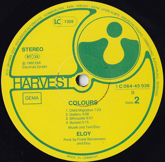 Eloy : Colours (LP, Album, Gat)