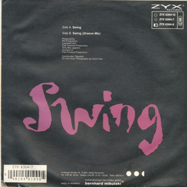 The Deff Boyz Featuring Tony Mac : Swing (7", Single)