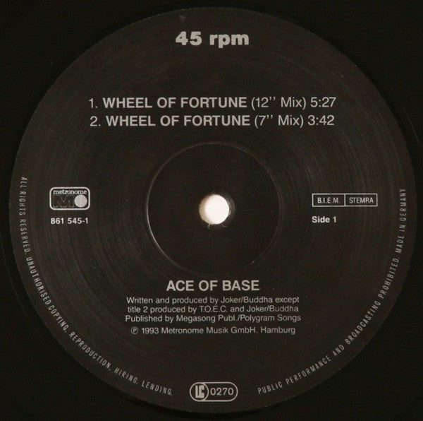 Ace Of Base : Wheel Of Fortune (12")