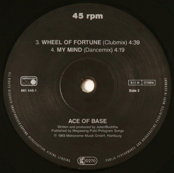 Ace Of Base : Wheel Of Fortune (12")