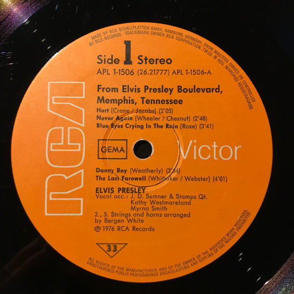 Elvis Presley : From Elvis Presley Boulevard, Memphis, Tennessee (LP, Album)