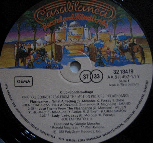 Various : Flashdance (Original Soundtrack From The Motion Picture) (LP, Album, Club)