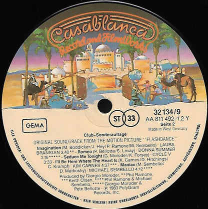 Various : Flashdance (Original Soundtrack From The Motion Picture) (LP, Album, Club)