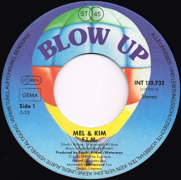 Mel & Kim : F.L.M. (7", Single)