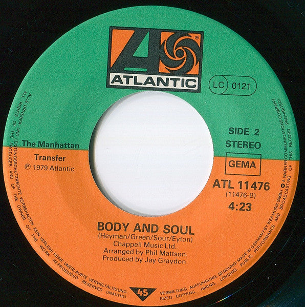 The Manhattan Transfer : Twilight Zone - Twilight Tone (7", Single)