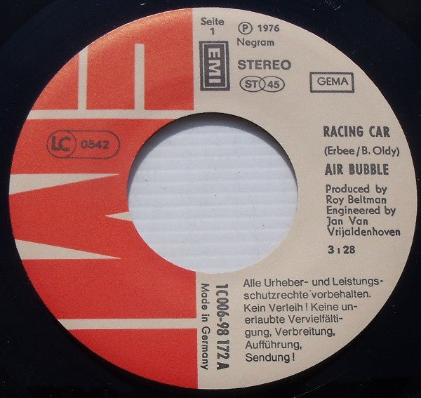 Air Bubble : Racing Car (7", Single)