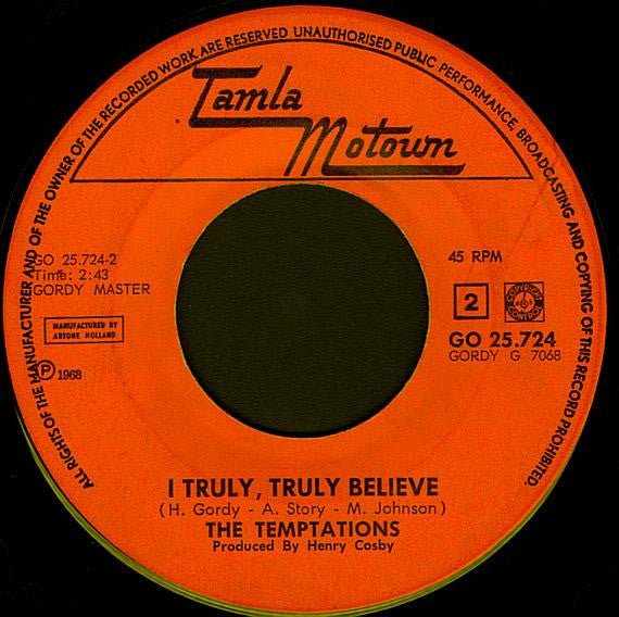 The Temptations : I Wish It Would Rain (7", Single)