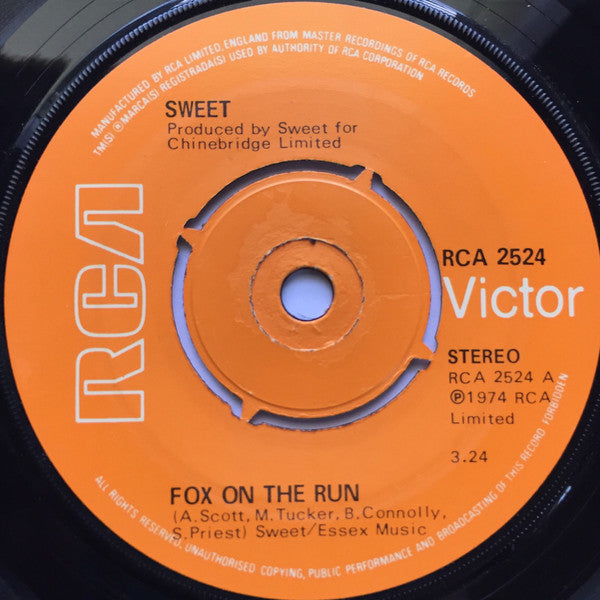 Sweet* : Fox On The Run (7", Single, Kno)