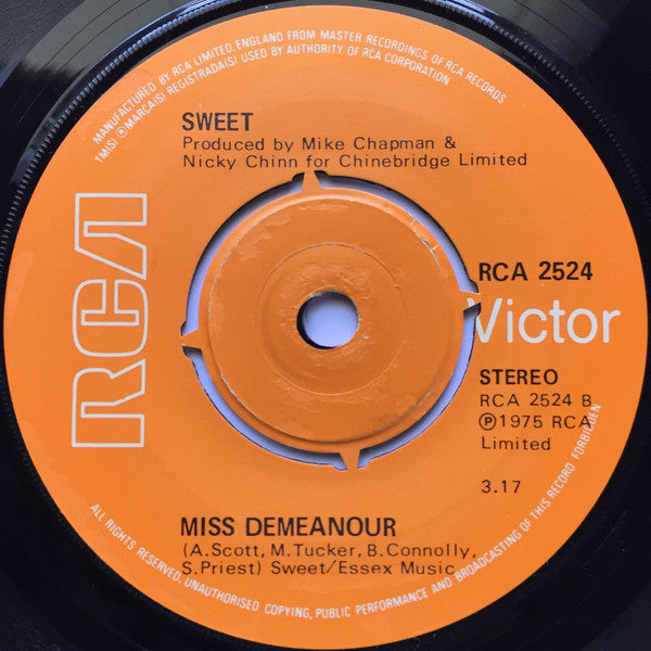 Sweet* : Fox On The Run (7", Single, Kno)