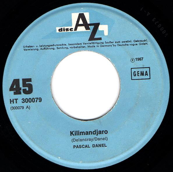 Pascal Danel : Kilimandjaro (7", Single)