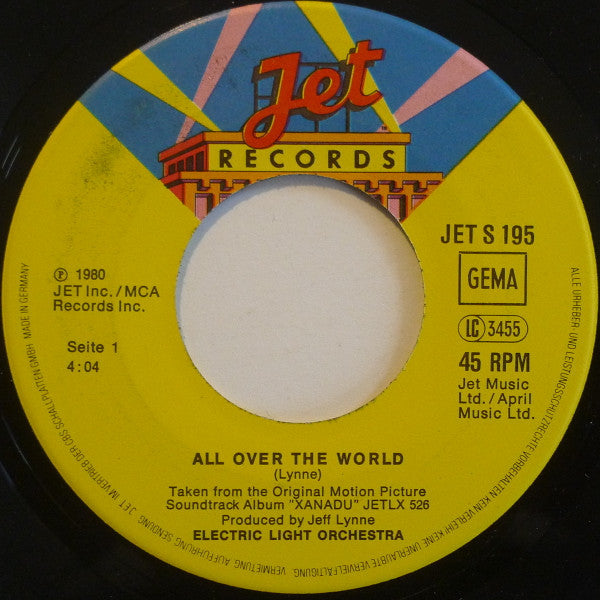 Electric Light Orchestra : All Over The World (7", Single)