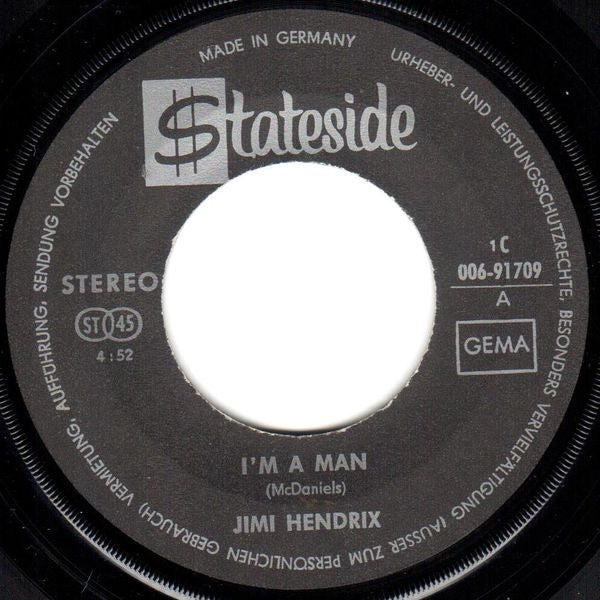 Jimi Hendrix : I'm A Man (7", Single)