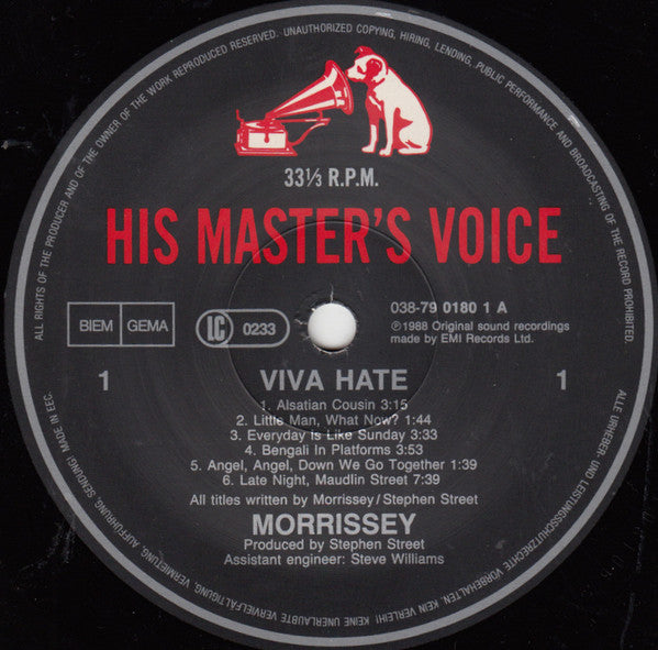 Morrissey : Viva Hate (LP, Album)