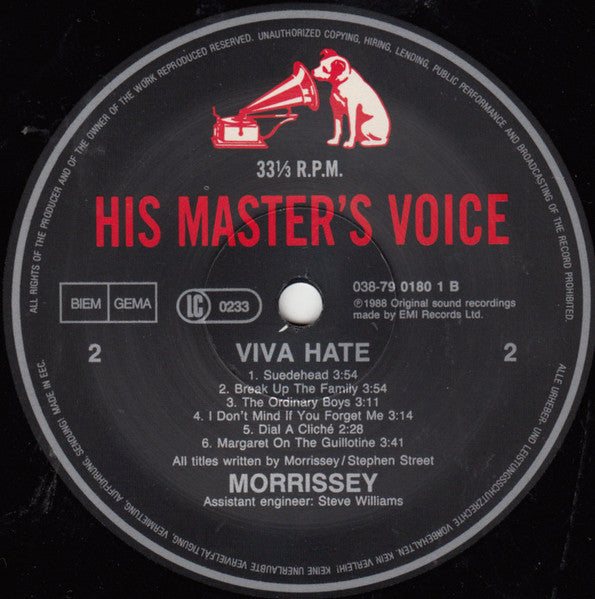 Morrissey : Viva Hate (LP, Album)