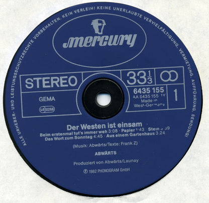 Abwärts : Der Westen Ist Einsam (LP, Album)
