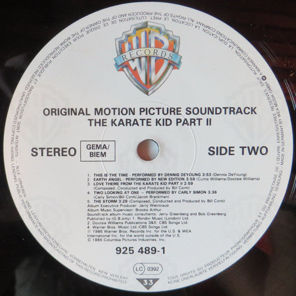 Various : The Karate Kid Part II (Original Motion Picture Soundtrack) (LP, Album)