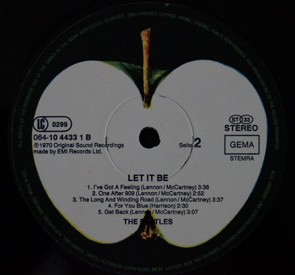 The Beatles : Let It Be (LP, Album, RE)