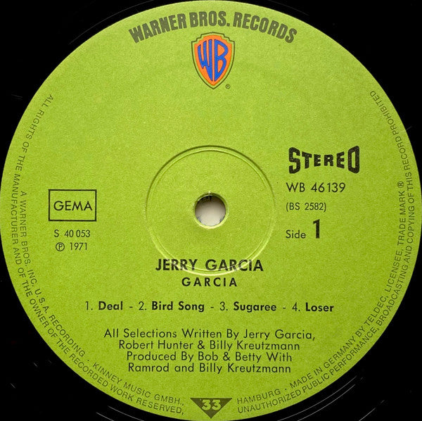 Jerry Garcia : Garcia (LP, Album)