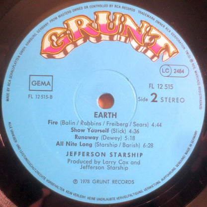 Jefferson Starship : Earth (LP, Album, Gat)