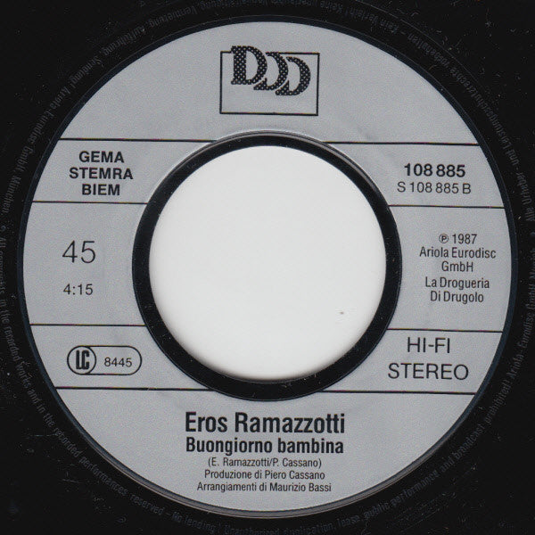 Eros Ramazzotti : Emozione Dopo Emozione (7", Single)