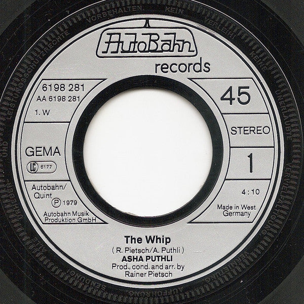 Asha Puthli : The Whip  (7", Single)