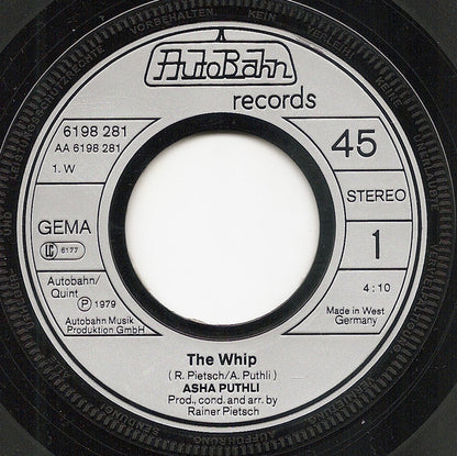 Asha Puthli : The Whip  (7", Single)
