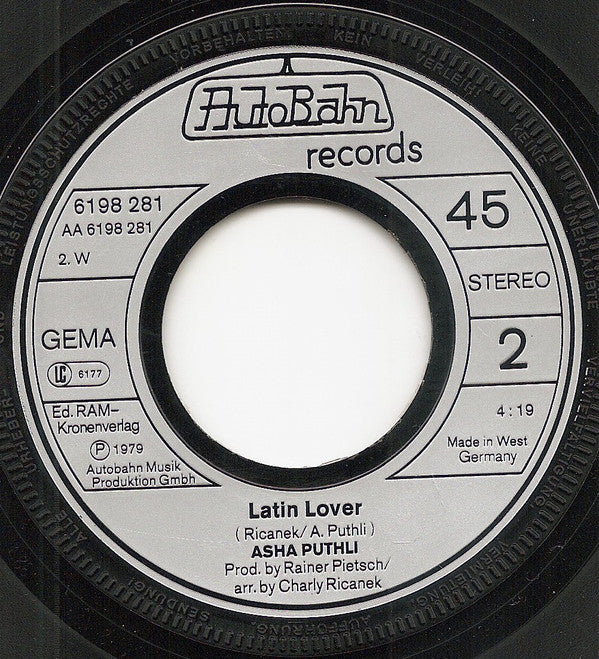 Asha Puthli : The Whip  (7", Single)