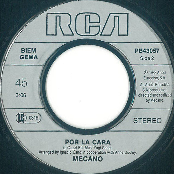 Mecano : Hijo De La Luna (7", Single)