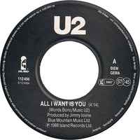 U2 : All I Want Is You (7", Single, Non)