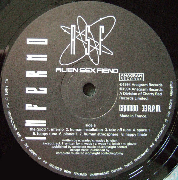 Alien Sex Fiend : Inferno (The Odyssey Continues™) (2xLP, Album)