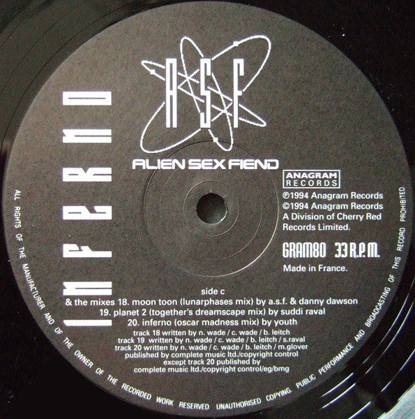 Alien Sex Fiend : Inferno (The Odyssey Continues™) (2xLP, Album)