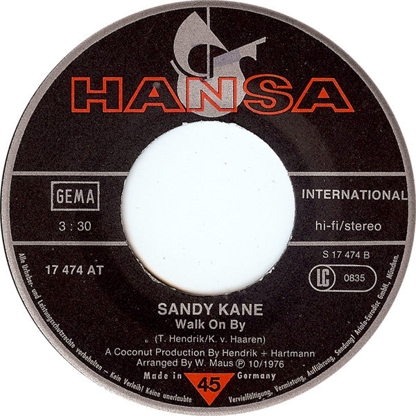 Sandy Kane : Dear Old Dad (7", Single)