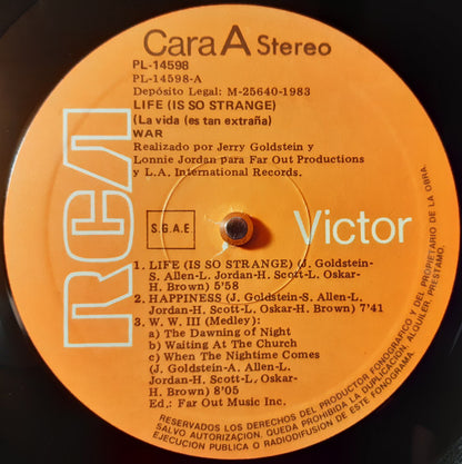 War : Life (Is So Strange) (La Vida Es Tan Extraña) (LP, Album)
