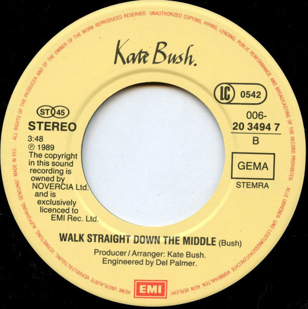 Kate Bush : The Sensual World (7", Single)