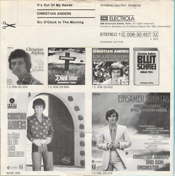 Christian Anders : It's Out Of My Hands (7", Single)