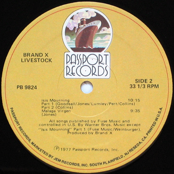 Brand X (3) : Livestock (LP, Album, RE, HUB)
