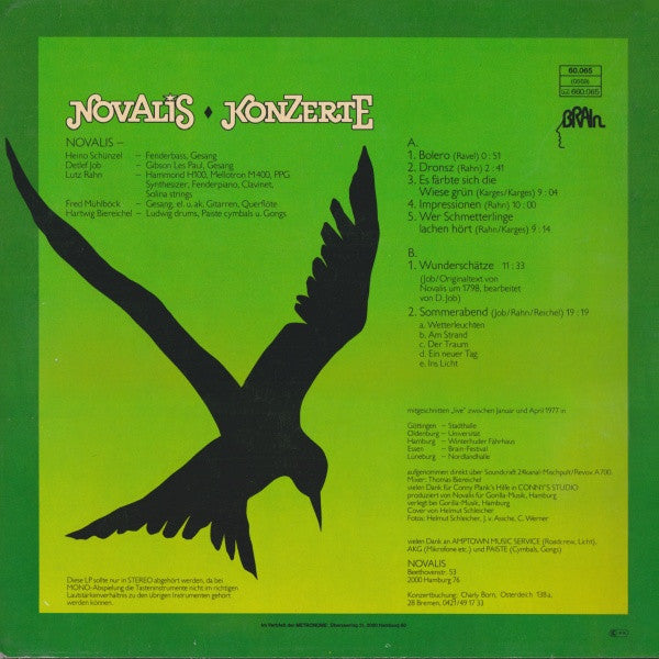 Novalis (3) : Konzerte (LP, Album)