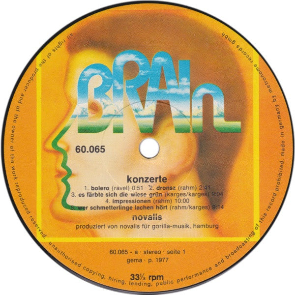Novalis (3) : Konzerte (LP, Album)